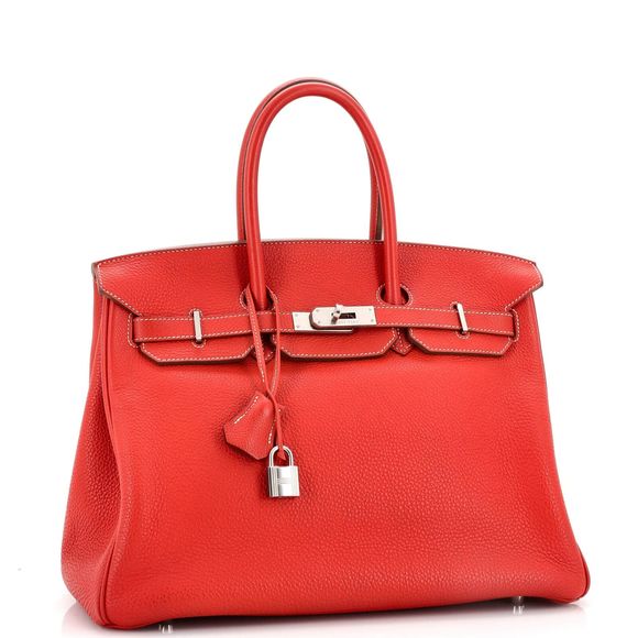 Hermes Birkin Handbag Sanguine Togo #78160H11B - Picture 2 of 8